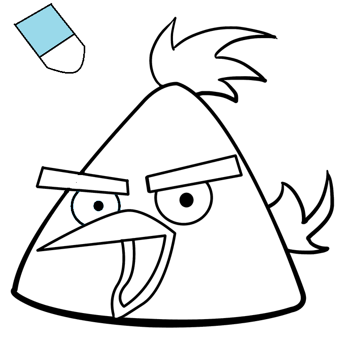 Hướng dẫn cách vẽ những con chim nổi giận đơn giản và siêu ngộ nghĩnh cho bé - Bước 7