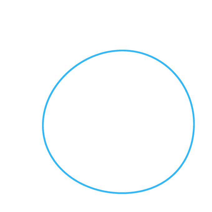 Hướng dẫn cách vẽ chú chim nổi giận màu đỏ siêu đáng yêu và đơn giản cho bé - Bước 1