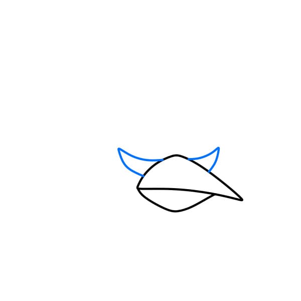 Hướng dẫn cách vẽ chú chim nổi giận màu xanh siêu đáng yêu và đơn giản cho bé - Bước 2