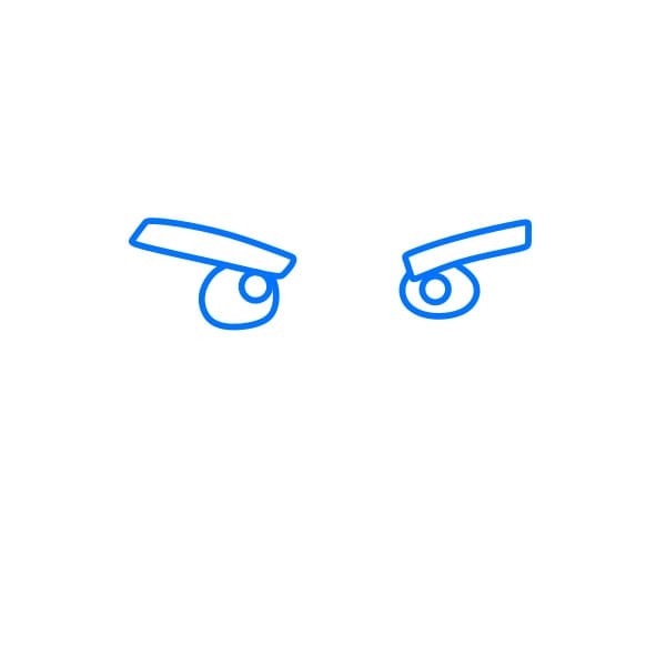 Hướng dẫn cách vẽ chú chim nổi giận màu đen siêu đáng yêu và đơn giản cho bé - Bước 1