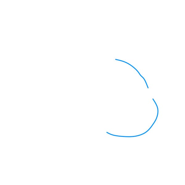 Hướng dẫn vẽ chú cá Nemo ( Trong phim hoạt hình Đi TÌm Nemo) cho bé - Bước 1