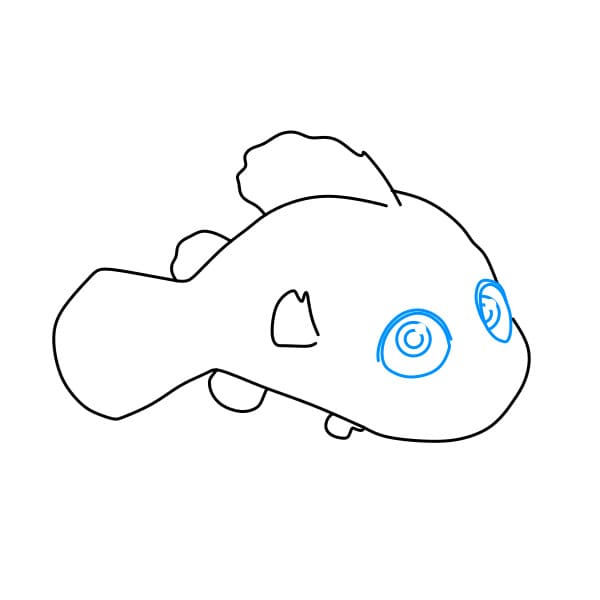 Hướng dẫn vẽ chú cá Nemo ( Trong phim hoạt hình Đi TÌm Nemo) cho bé - Bước 5