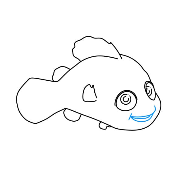 Hướng dẫn vẽ chú cá Nemo ( Trong phim hoạt hình Đi TÌm Nemo) cho bé - Bước 6