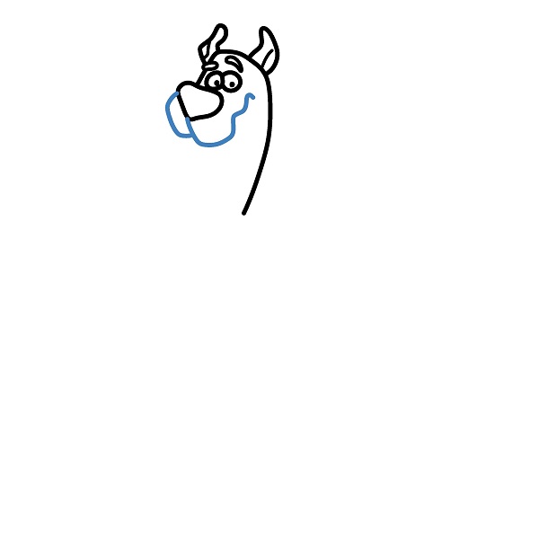 Hướng dẫn vẽ Scooby vui vẻ. - Bước 4