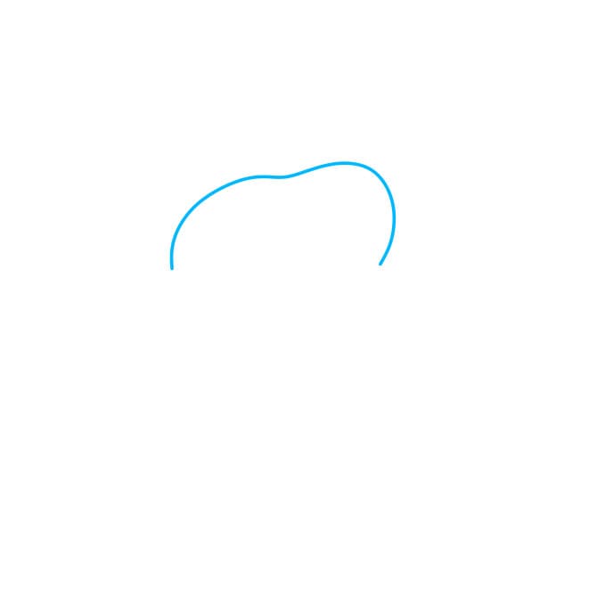 Hướng dẫn cách vẽ chú gấu dễ thương đơn giản và đẹp cho bé - Bước 1