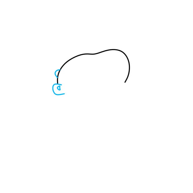 Hướng dẫn cách vẽ chú gấu dễ thương đơn giản và đẹp cho bé - Bước 2