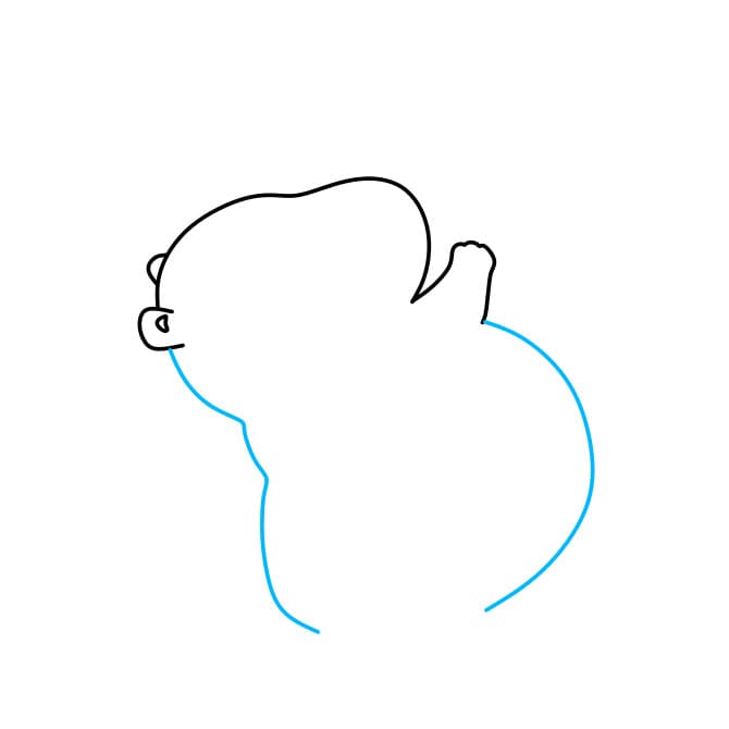 Hướng dẫn cách vẽ chú gấu dễ thương đơn giản và đẹp cho bé - Bước 4