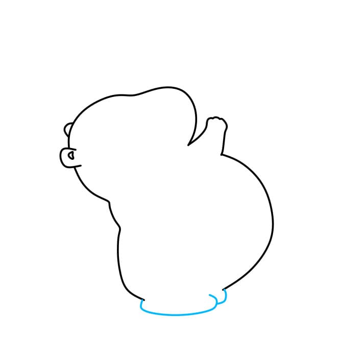 Hướng dẫn cách vẽ chú gấu dễ thương đơn giản và đẹp cho bé - Bước 5