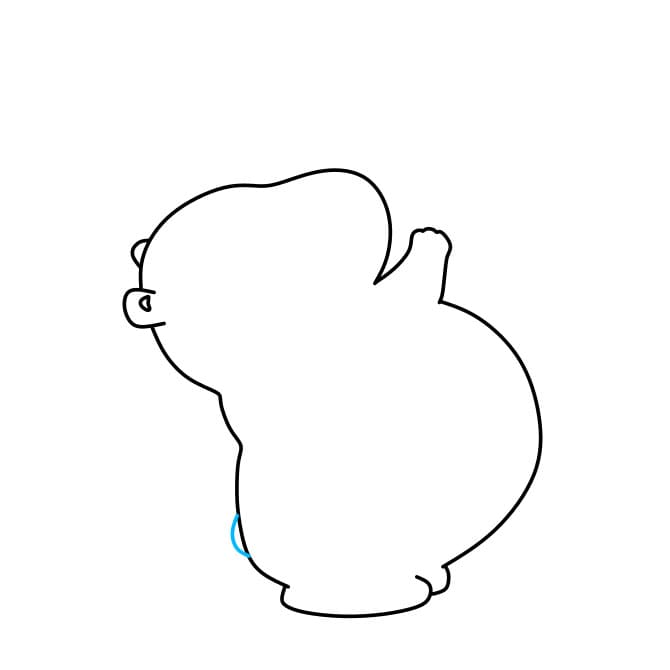 Hướng dẫn cách vẽ chú gấu dễ thương đơn giản và đẹp cho bé - Bước 6