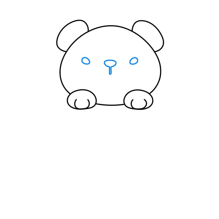 Hướng dẫn cách vẽ chú gấu dễ thương đang ở trong chiếc bình đựng mật ong đơn giản và đẹp cho bé - Bước 4