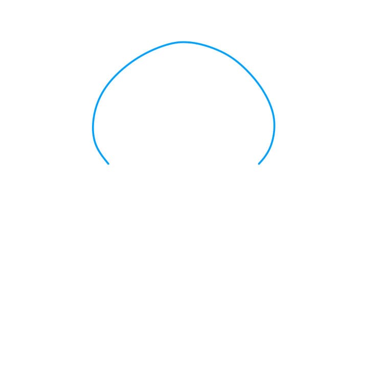 Hướng dẫn cách vẽ chú gấu dễ thương với một cái bánh donut đơn giản và đẹp cho bé - Bước 1