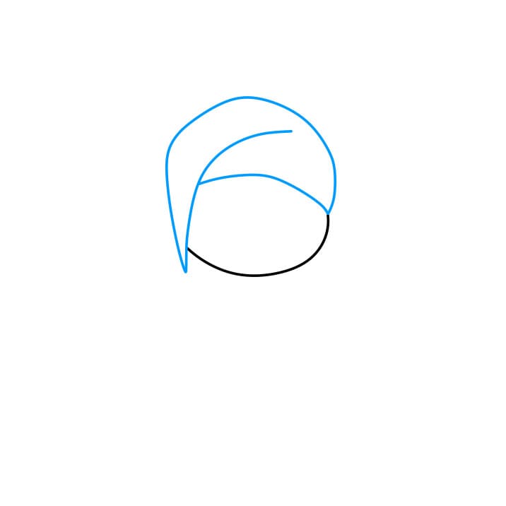 Hướng dẫn cách vẽ chú gấu dễ thương đang ngồi trên mặt trăng đơn giản và đẹp cho bé - Bước 2