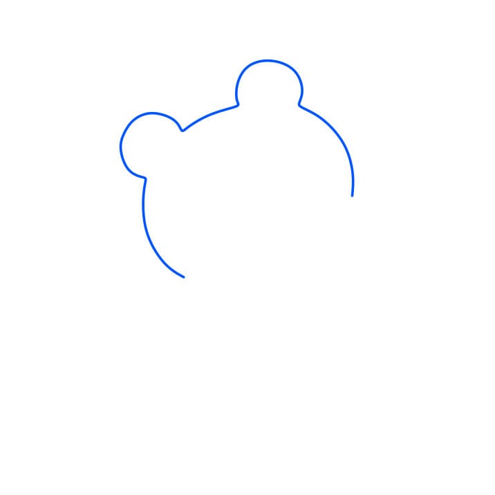 Hướng dẫn cách vẽ chú gấu dễ thương đang uống trà sữa đơn giản và đẹp cho bé - Bước 1