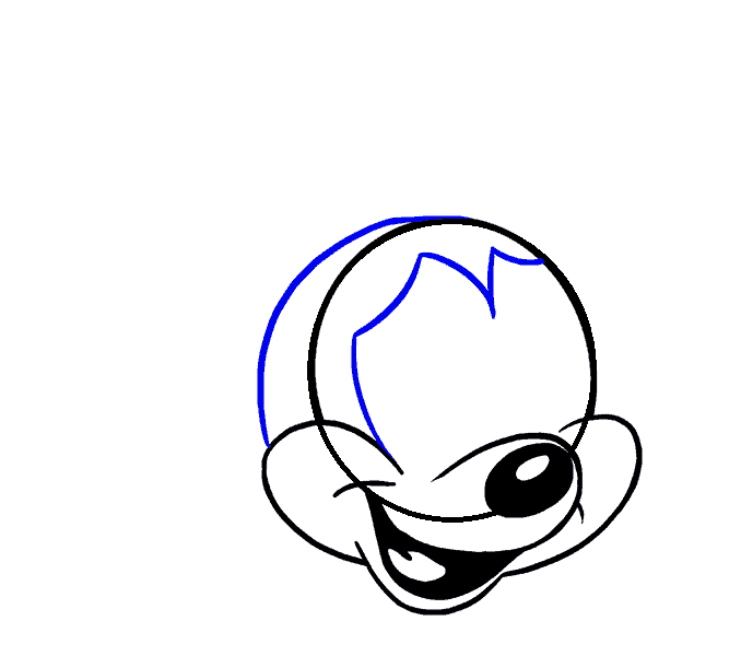 Hướng dẫn cách vẽ chuột Minnie siêu đơn giản và ngộ nghĩnh cho bé - Bước 4