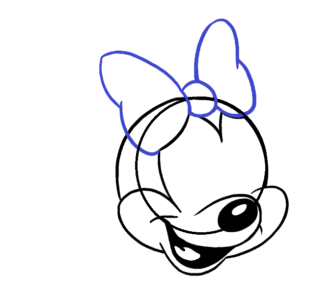 Hướng dẫn cách vẽ chuột Minnie siêu đơn giản và ngộ nghĩnh cho bé - Bước 5