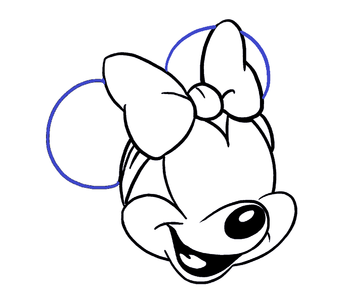 Hướng dẫn cách vẽ chuột Minnie siêu đơn giản và ngộ nghĩnh cho bé - Bước 7