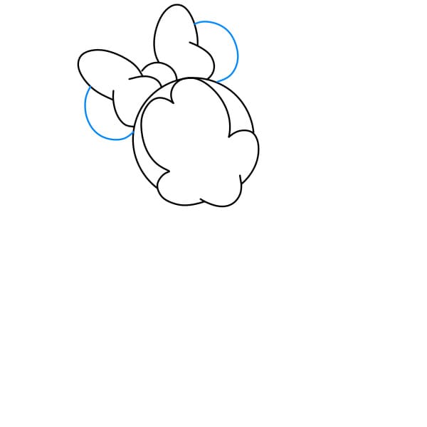 Hướng dẫn vẽ chuột Minnie đơn giản và đẹp cho bé - Bước 4