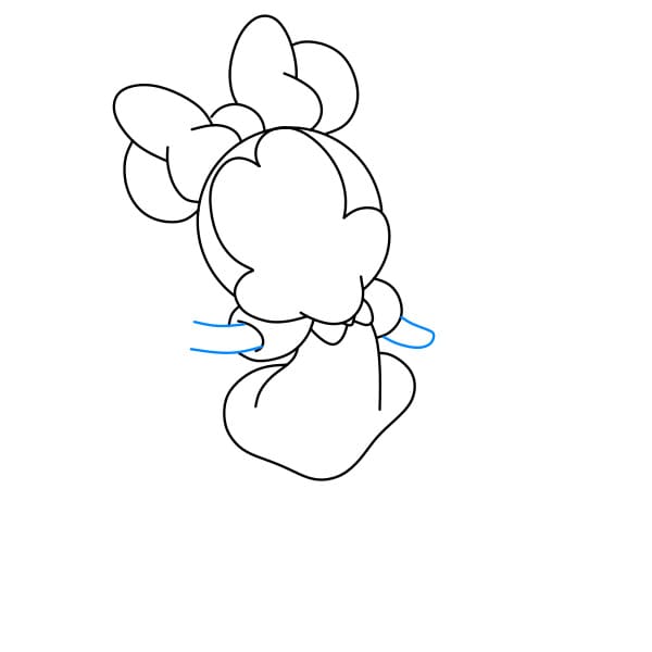 Hướng dẫn vẽ chuột Minnie đơn giản và đẹp cho bé - Bước 6