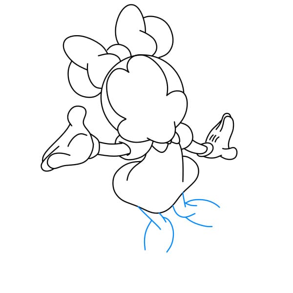 Hướng dẫn vẽ chuột Minnie đơn giản và đẹp cho bé - Bước 7