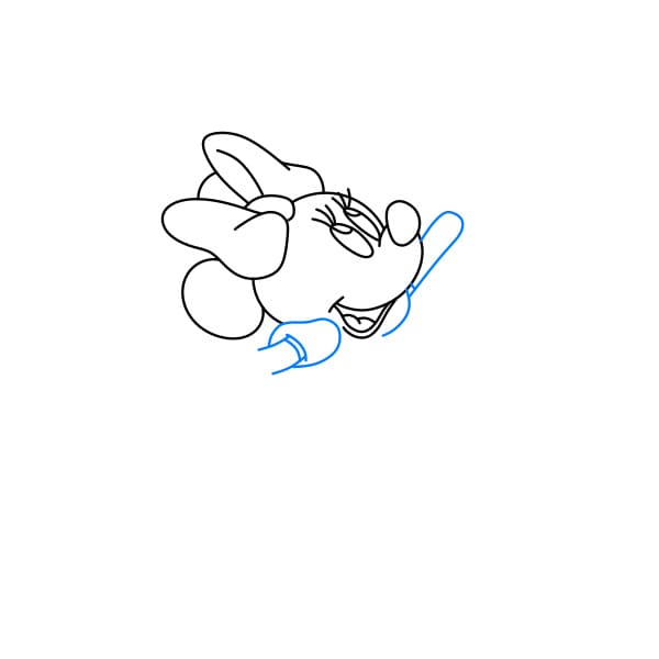 Hướng dẫn vẽ chuột Minnie thân thiện và dễ mến cho bé - Bước 5