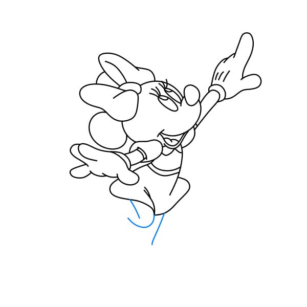 Hướng dẫn vẽ chuột Minnie thân thiện và dễ mến cho bé - Bước 7