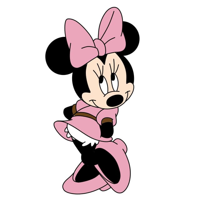 Hướng dẫn vẽ chuột Minnie ngại ngùng - Bước 9