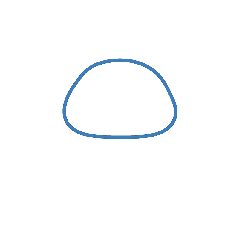 Hướng dẫn vẽ Cinnamoroll đơn giản - Bước 1