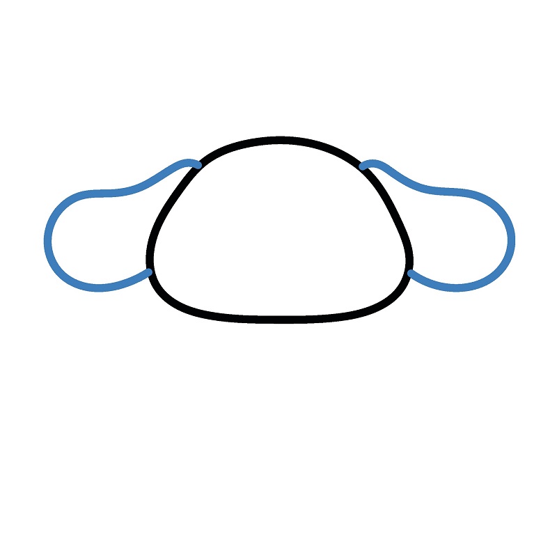 Hướng dẫn vẽ Cinnamoroll đơn giản - Bước 2