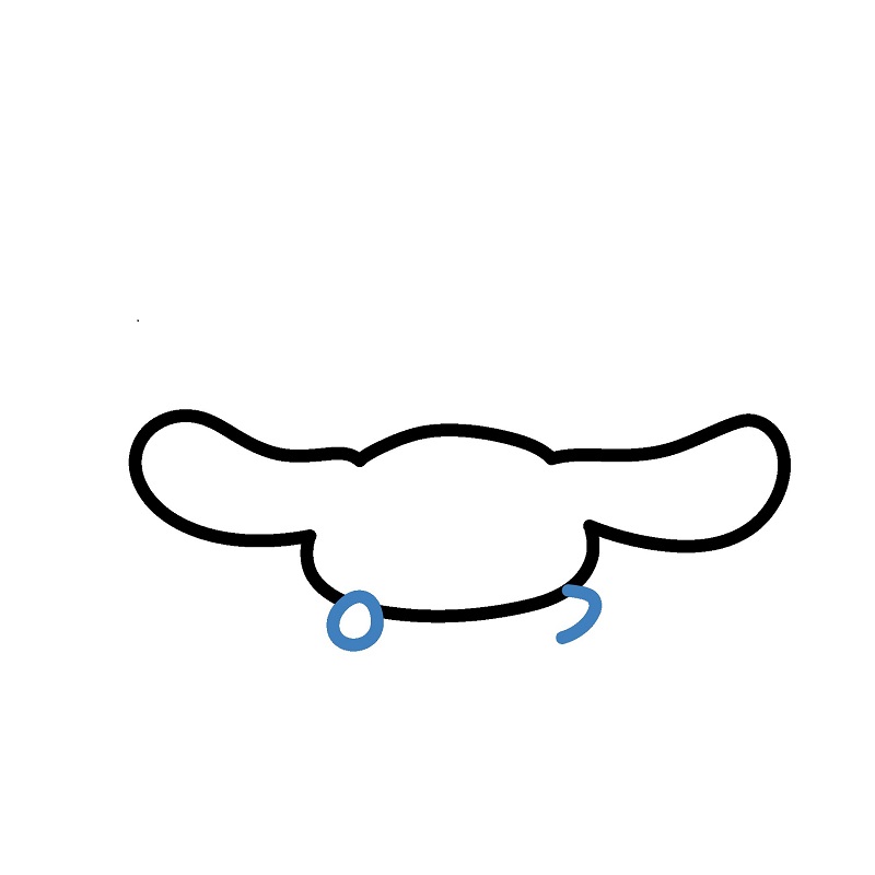 Hướng dẫn vẽ Cinnamoroll chơi bóng bay. - Bước 3