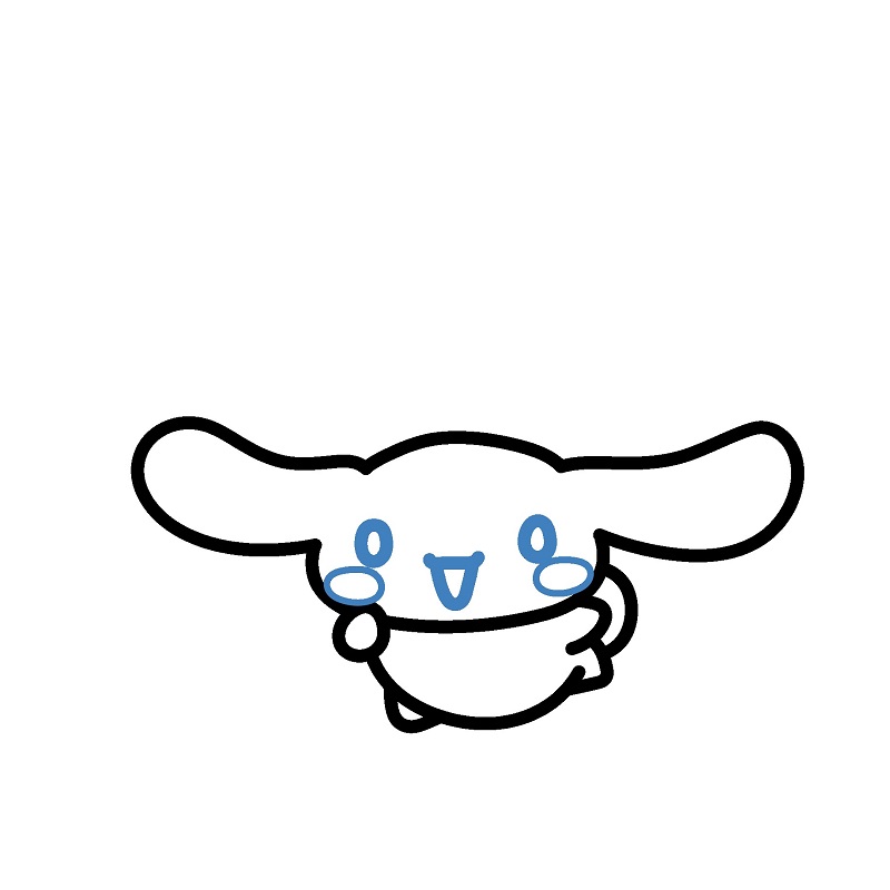 Hướng dẫn vẽ Cinnamoroll chơi bóng bay. - Bước 6