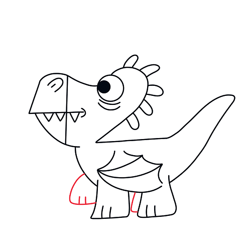 Hướng dẫn vẽ con rồng đáng yêu theo số cho bé - Bước 10