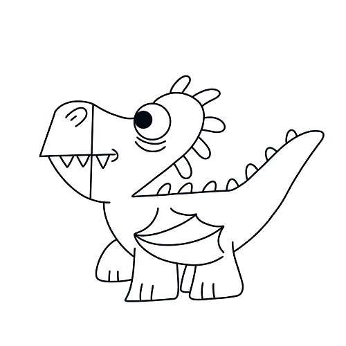 Hướng dẫn vẽ con rồng đáng yêu theo số cho bé - Bước 12