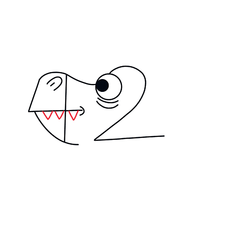 Hướng dẫn vẽ con rồng đáng yêu theo số cho bé - Bước 5