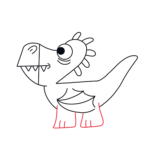 Hướng dẫn vẽ con rồng đáng yêu theo số cho bé - Bước 9