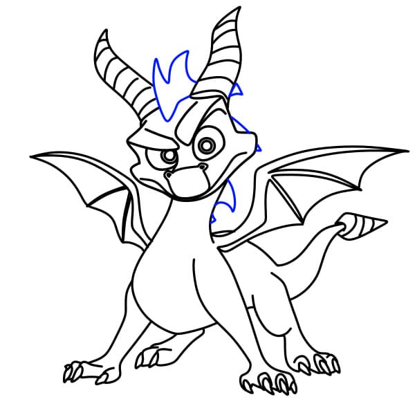 Hướng dẫn vẽ con rồng mạnh mẽ - Bước 11