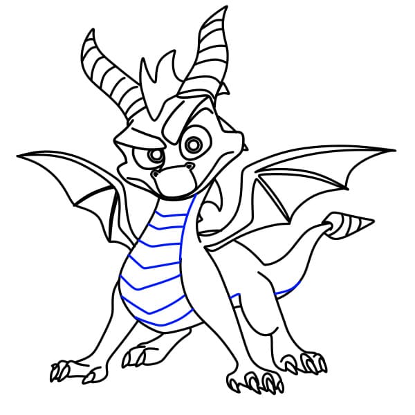 Hướng dẫn vẽ con rồng mạnh mẽ - Bước 12