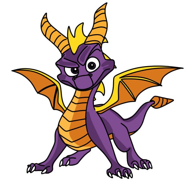 Hướng dẫn vẽ con rồng mạnh mẽ - Bước 13