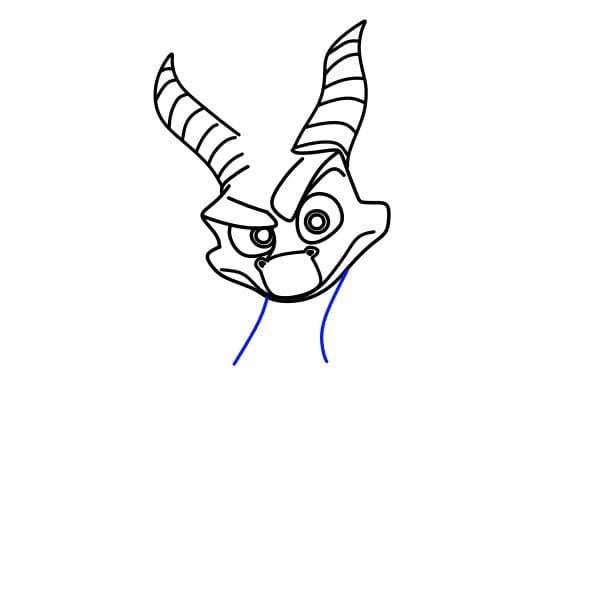 Hướng dẫn vẽ con rồng mạnh mẽ - Bước 5