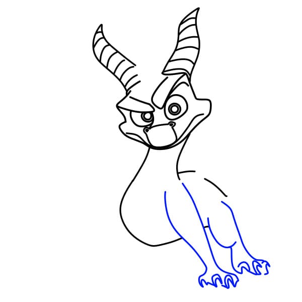 Hướng dẫn vẽ con rồng mạnh mẽ - Bước 7