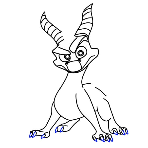 Hướng dẫn vẽ con rồng mạnh mẽ - Bước 8