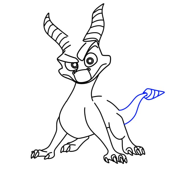 Hướng dẫn vẽ con rồng mạnh mẽ - Bước 9