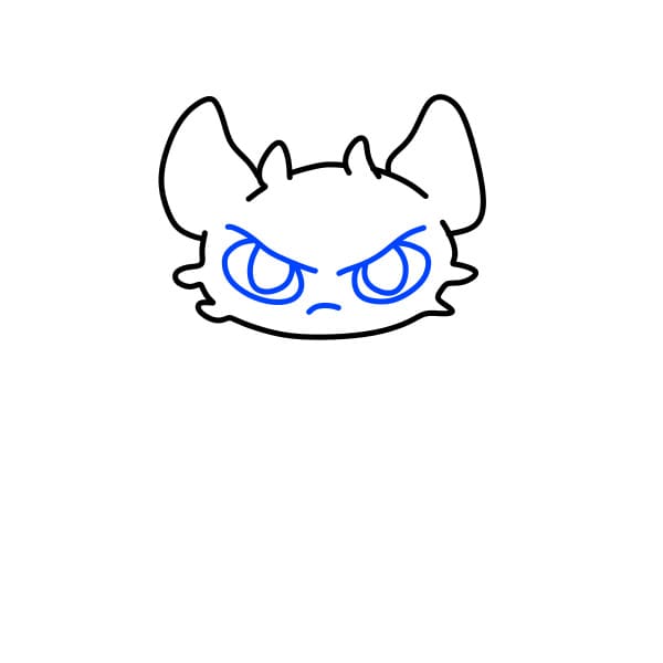 Hướng dẫn vẽ chú rồng đang tức giận - Bước 3