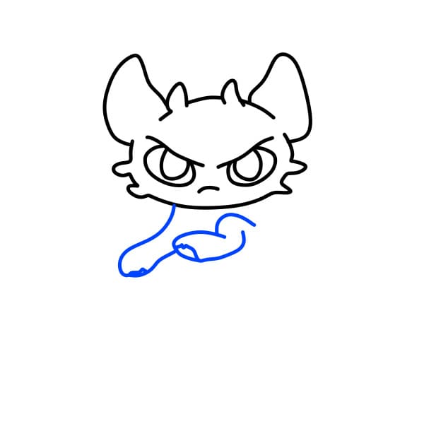 Hướng dẫn vẽ chú rồng đang tức giận - Bước 4