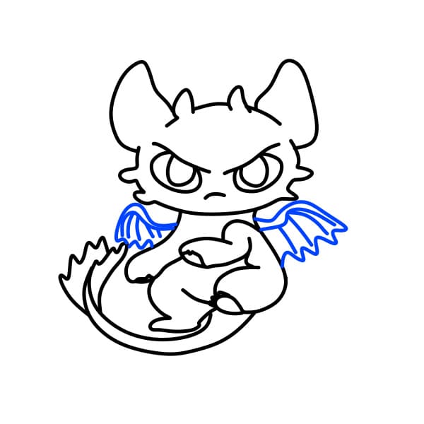 Hướng dẫn vẽ chú rồng đang tức giận - Bước 6