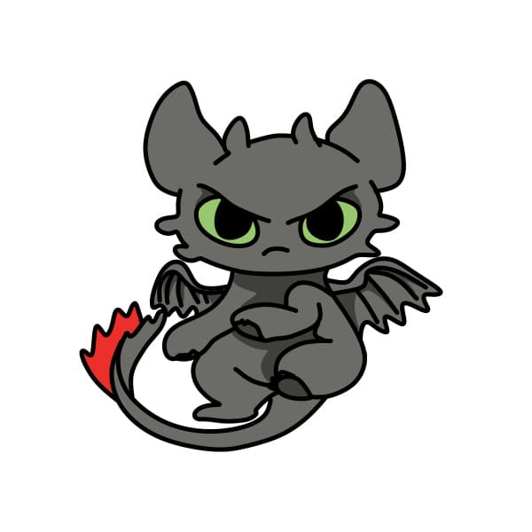 Hướng dẫn vẽ chú rồng đang tức giận