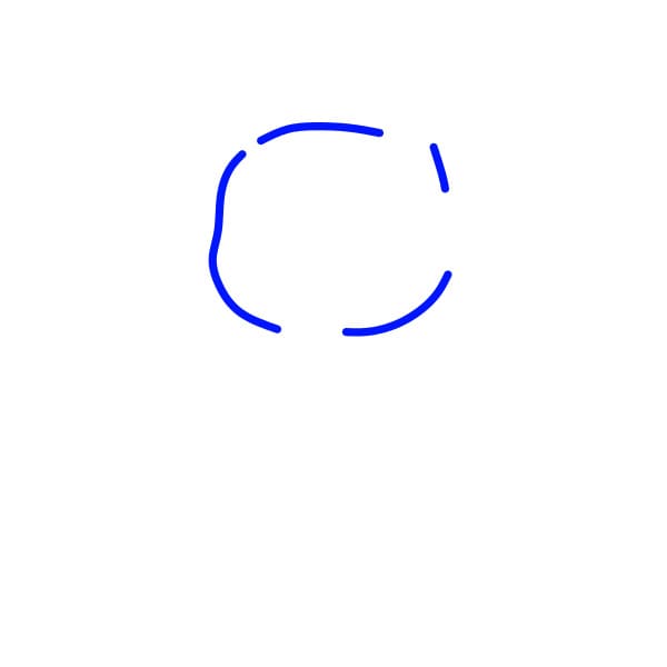 Hướng dẫn vẽ chú rồng siêu dễ thương - Bước 1