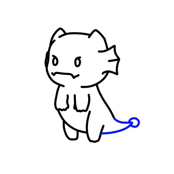 Hướng dẫn vẽ chú rồng siêu dễ thương - Bước 8