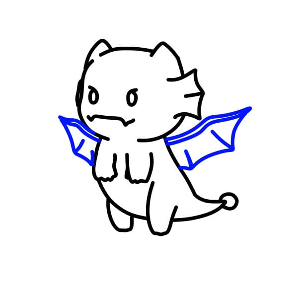 Hướng dẫn vẽ chú rồng siêu dễ thương - Bước 9