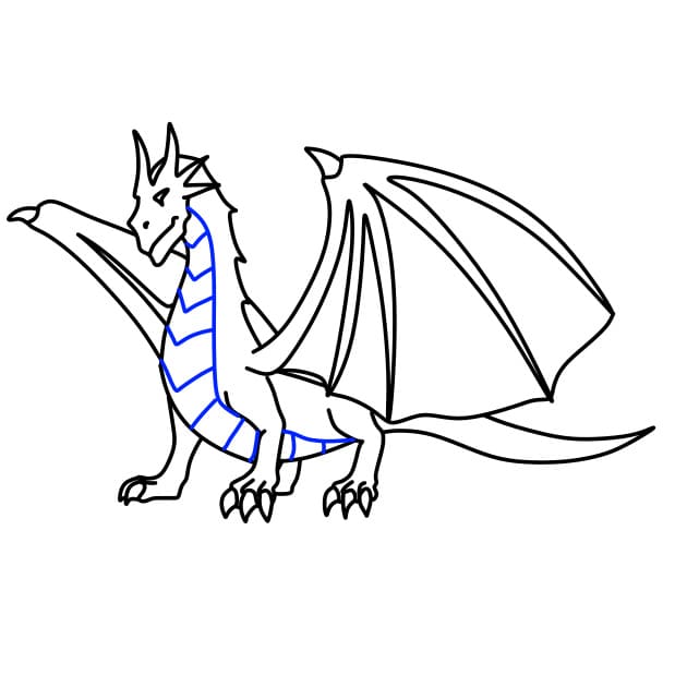 Hướng dẫn vẽ con rồng bạo chúa - Bước 10