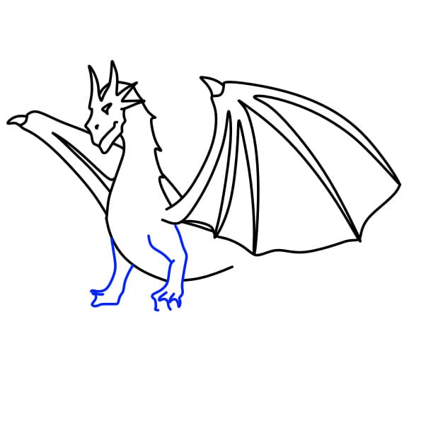 Hướng dẫn vẽ con rồng bạo chúa - Bước 7